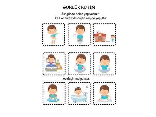 GÜNLÜK RUTİN-ERKEK ÇOCUK 