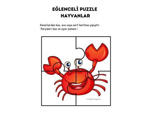 HAYVANLAR- 4 LÜ PUZZLE